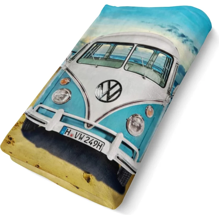 BERONAGE Strandtücher VW Volkswagen Bulli T1 Paradise 075 Badetuch 75x150 cm, 100% Baumwolle (1-St), Frottee in Velours-Qualität – Bild 6