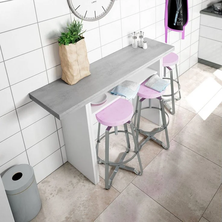 habeig Küchentisch Esszimmertisch Esstisch Klapptisch Tisch Küche klappbar weiß 120x70cm, aufklappbar – Bild 1