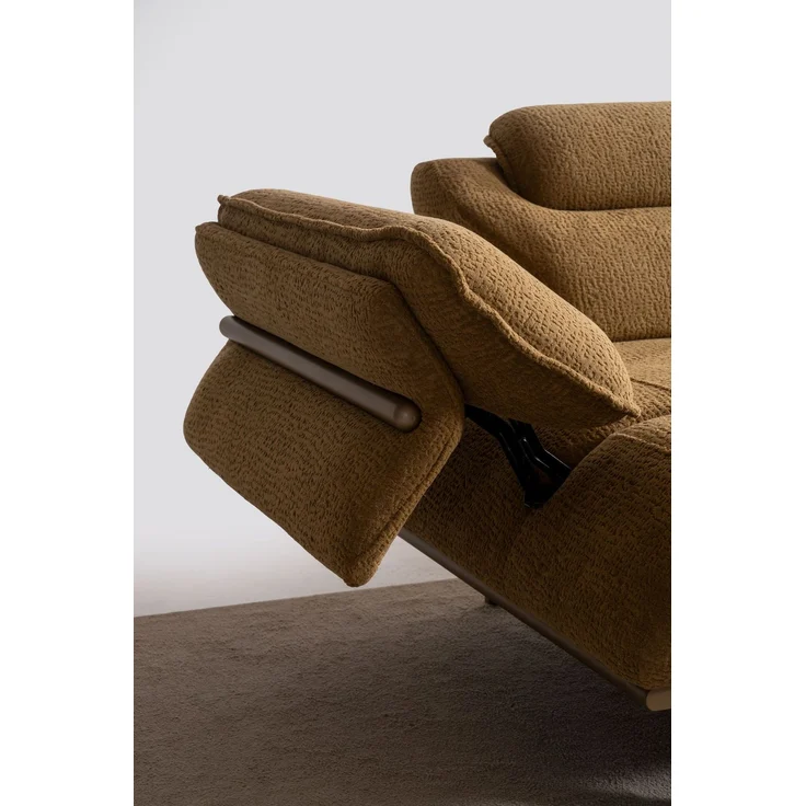 Sitzgruppe/Sofa Set - Wohnzimmergarnitur "Lorina" 3+3+1-Braun/Beige – Bild 16