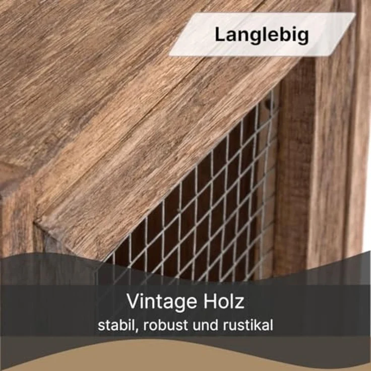 DESIGN DELIGHTS Wandregal WANDSCHRANK FILO, Teak, Mahagoni, rustikaler Aufbewahrungsschrank – Bild 6