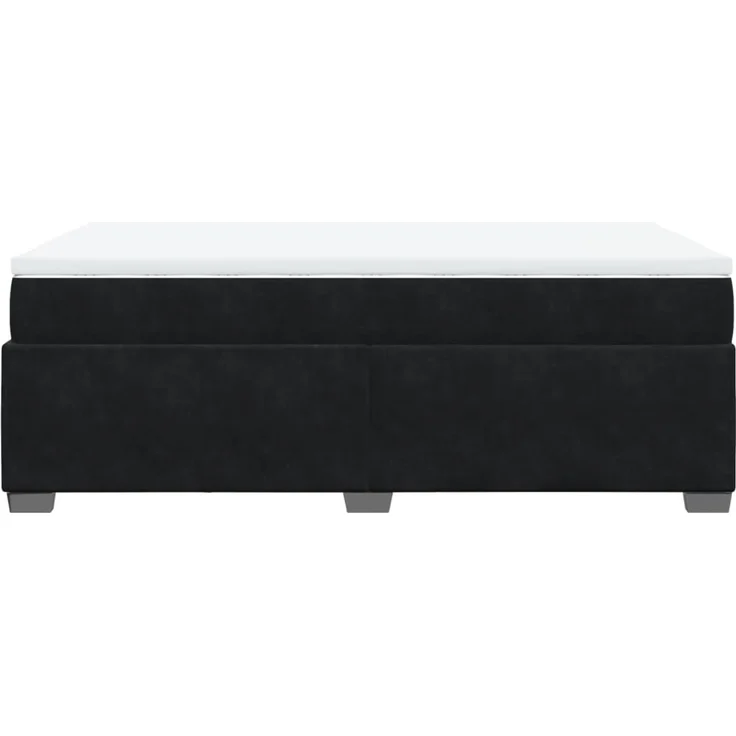 vidaXL Boxspringbett mit Matratze Schwarz 120x190 cm Samt 3285271 – Bild 8