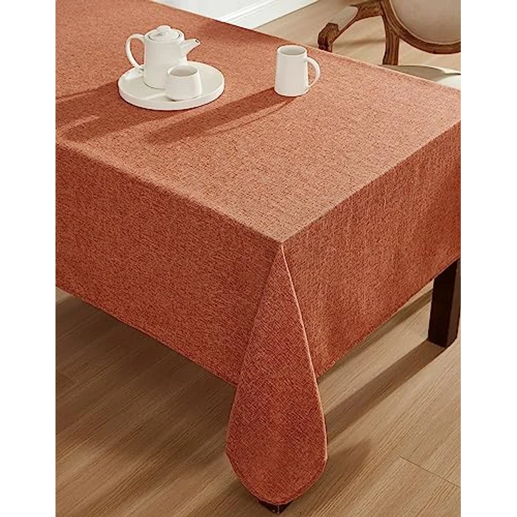 Laura Ashley Harper Luxuriöse Glatte Stoff-Tischdecke für formelle oder legere Abendessen, Urlaub, Bankett, Hochzeit oder Party, 152,4 x 365,8 cm, Spice – Bild 4
