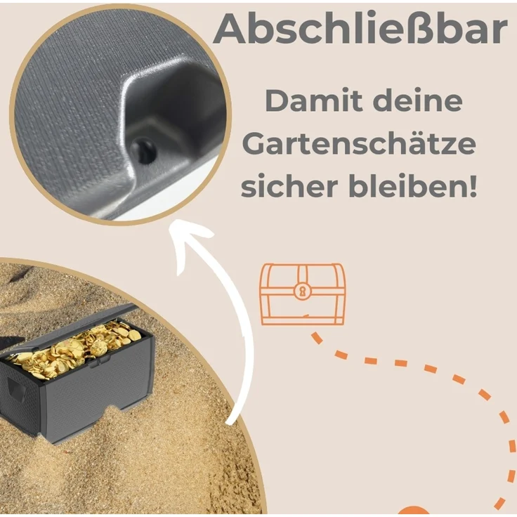 Gartenbox Wetterfest Outdoor Möbel Box Gartenauflagen Gartentruhe Auflagenbox Wasserdicht Kissenbox Groß Aufbewahrungsbox Garten Gartenkiste Terrassenschrank 350 L – Bild 7