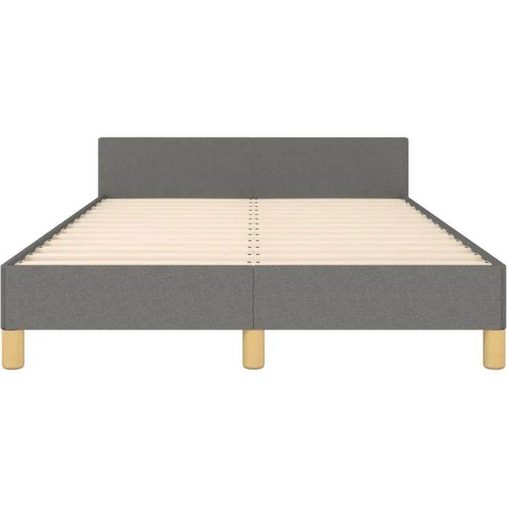 vidaXL Bettgestell ohne Matratze Dunkelgrau 120x190 cm Stoff 379535 – Bild 9