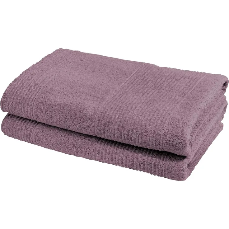 Fleuresse 2-er Set Duschtuch, Frottier rose, 70x140 cm