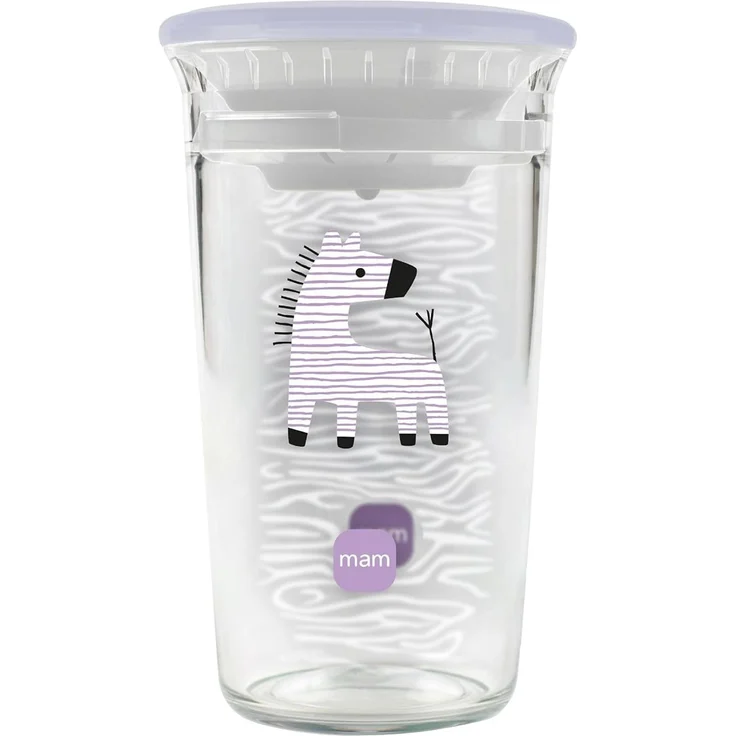 MAM Easy to Drink Cup 360° Trinklernbecher 290 ml, ab 8 Monaten, Zebra