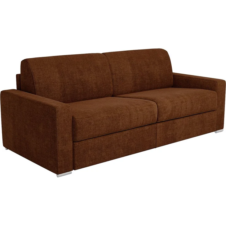 Vente-unique - CALITO - Schlafsofa - Plastik - Kunststoff (PVC), Metall - Terracotta - 214 x 223 x 85 cm – Bild 5