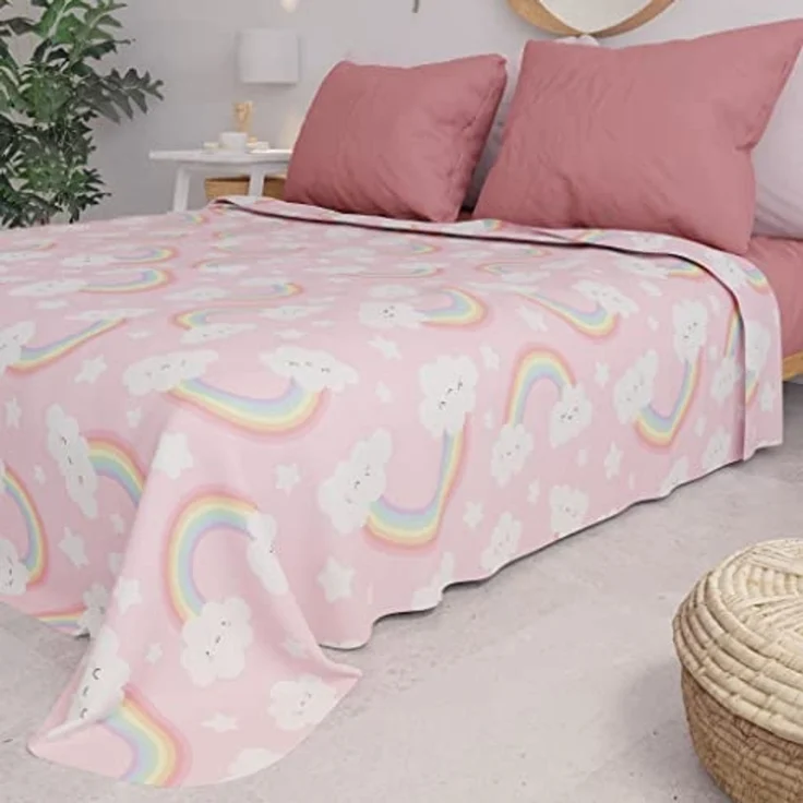 PETTI Artigiani Italiani - Tagesdecke für Einzelbett, Frühling, Sommer, leichte Decke, Einzelbett, Bettwäsche, Regenbogen, 100% Made in Italy – Bild 4