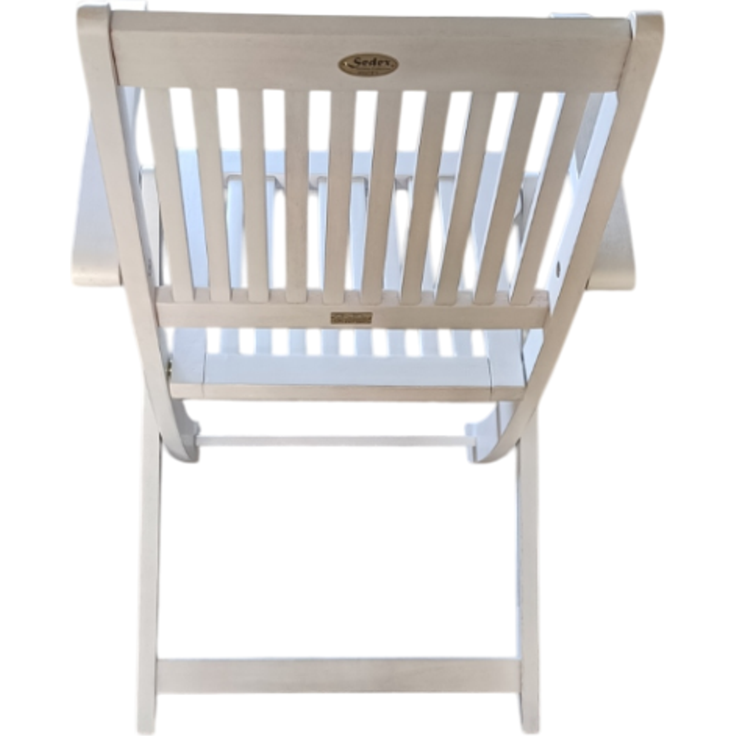 Sedex Gartenset Linus 3-teilig Eukalyptusholz FSC® Sedex weiß gewischt mit Klapptisch und 2 Klappstühlen – Bild 4