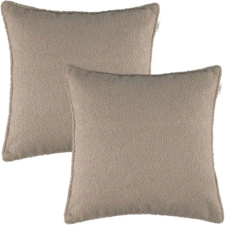 Esprit Kissenhülle CUTE-2 Zierkissenhülle, (2 Stück), 45x45 cm - 2er Set in Beige