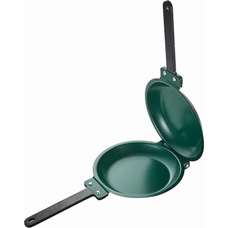 HAC24 Crêpepfanne Pfannkuchen Pancakes Doppelpfanne Omelett Doppel-Pfanne Spiegelei, Wendepfanne Ø 19,5 cm