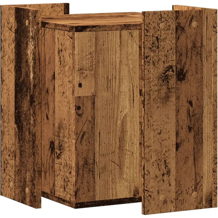 vidaXL Katzenklo Altholz-Optik 42x42x51 cm Holzwerkstoff 857749 – Bild 5
