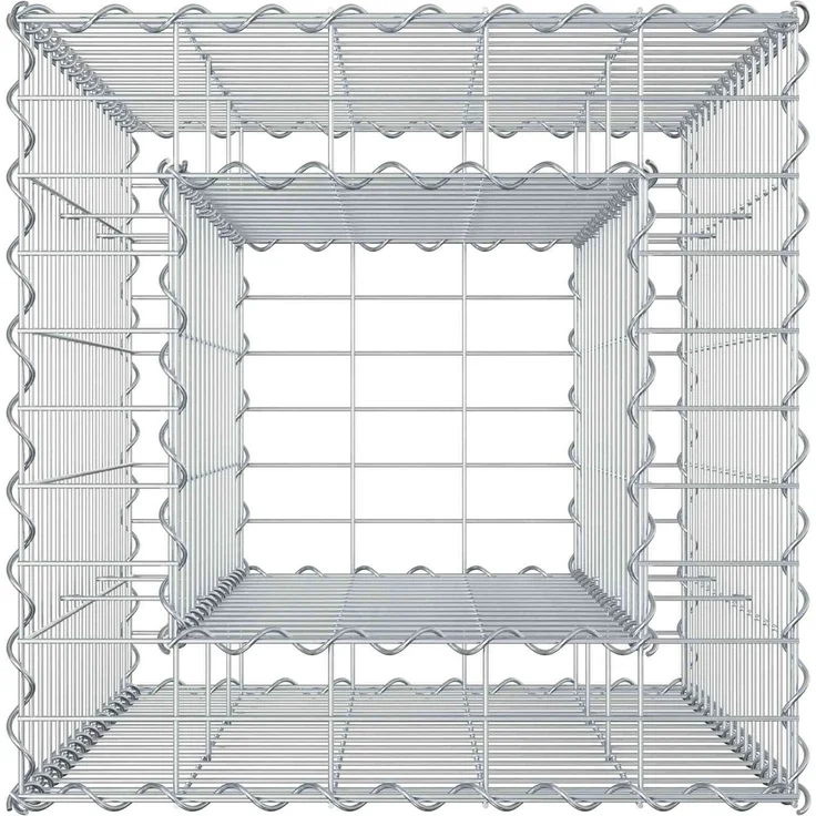vidaXL Gabionen Hochbeet Silber 50 x 50 x 80 cm Verzinkter Stahl 42033326 – Bild 7