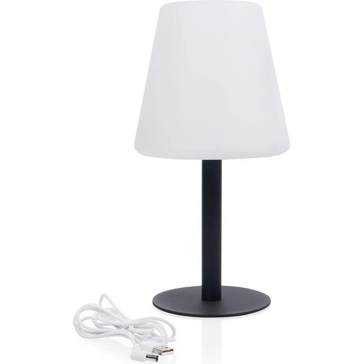 Solar Tischleuchte Outdoor, per USB & Solar aufladbar, Höhe 25cm – Bild 11