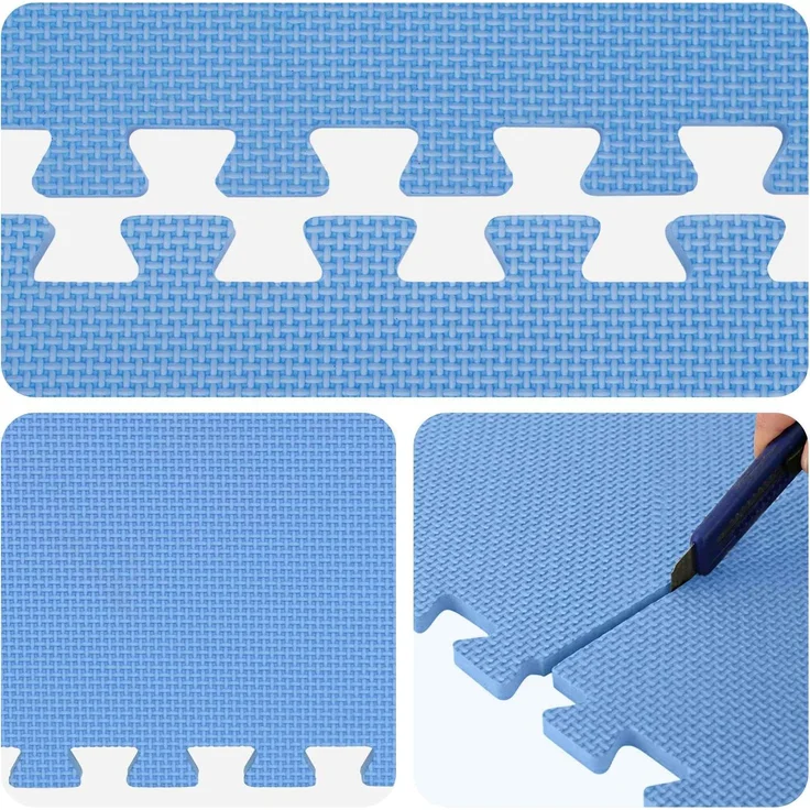 vidaXL Pool Bodenschutzmatte 36 stk. Ø 350 cm Rund EVA-Schaum Blau 42042641 – Bild 6