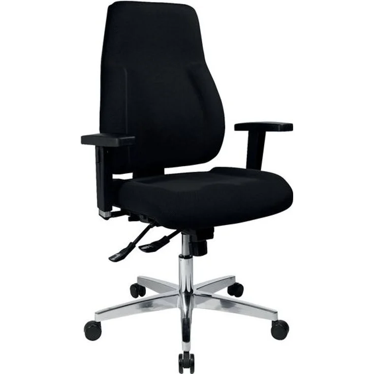 Topstar Bürodrehstuhl P91 - schwarz mit Armlehnen Sicherheitsdoppelrol