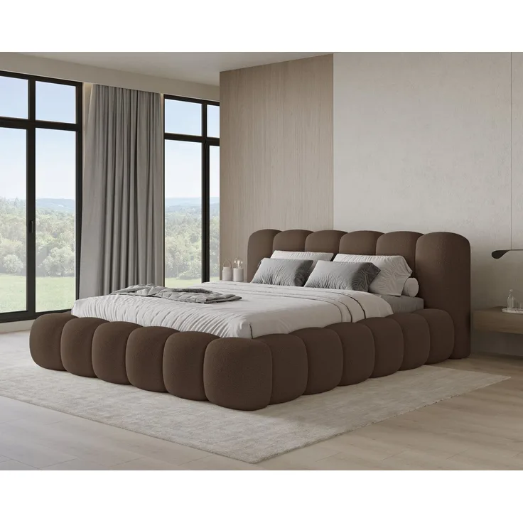 Chilly Möbel Polsterbett Stoff mit Stauraum und Hubfunktion Holzrahmen (Boxbett ohne Matratze in vielen Farben, 1-tlg, 140x200 160x200 180x200 200x200cm), gepolstertem Kopfteil Bettkasten modern