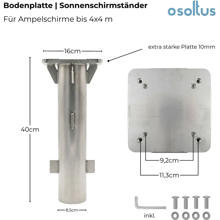 osoltus Bodenanker deluxe Universal zu Rhodos , KOS verzinkt – Bild 3