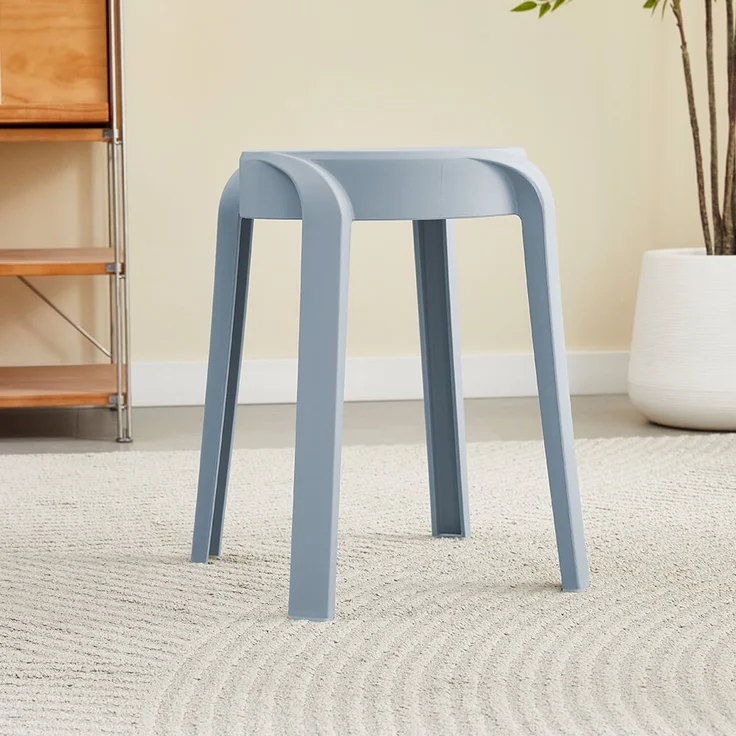 HOME DELUXE Hocker stapelbar NIVO – Hellblau, 6er Set