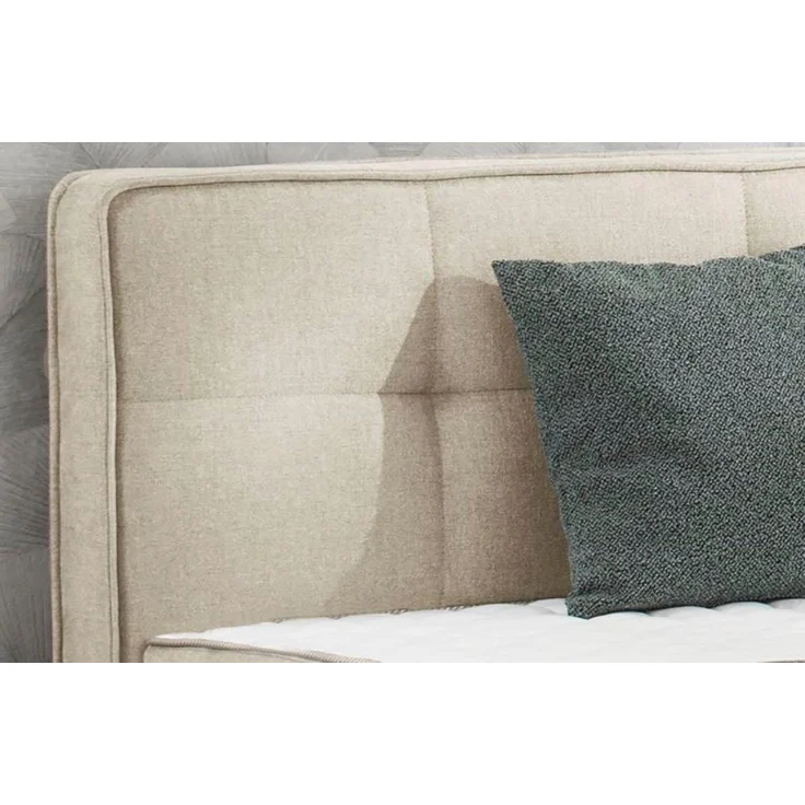 Jockenhöfer 'Capello Mix' Boxspringbett, 180x200 cm, Flachgewebe Beige – Bild 2