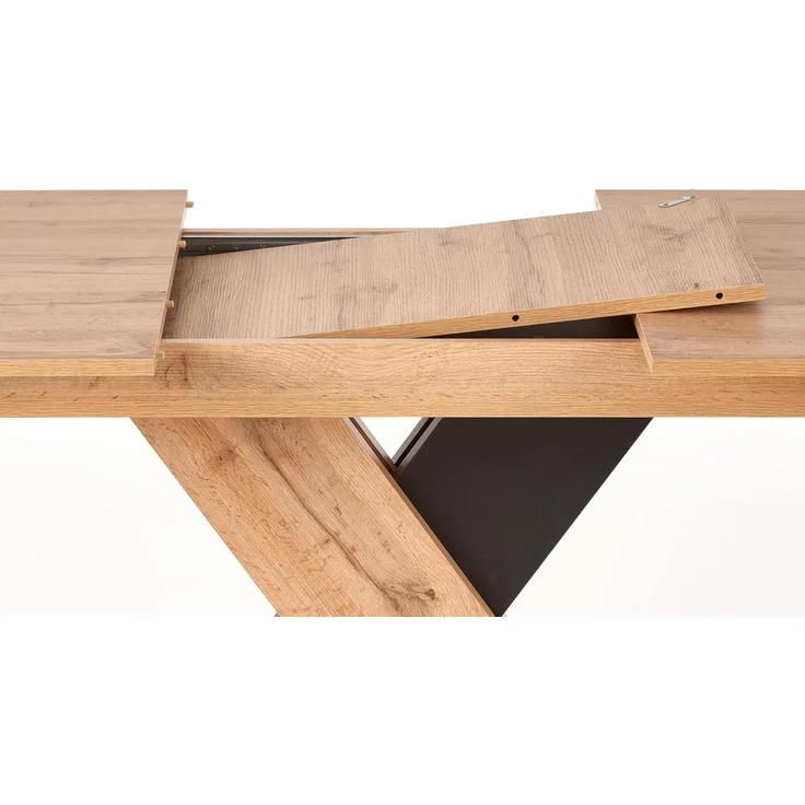 designimpex Esstisch Design HA-111 Tisch Eiche Wotan - Schwarz matt ausziehbar 130 bis 175 – Bild 9