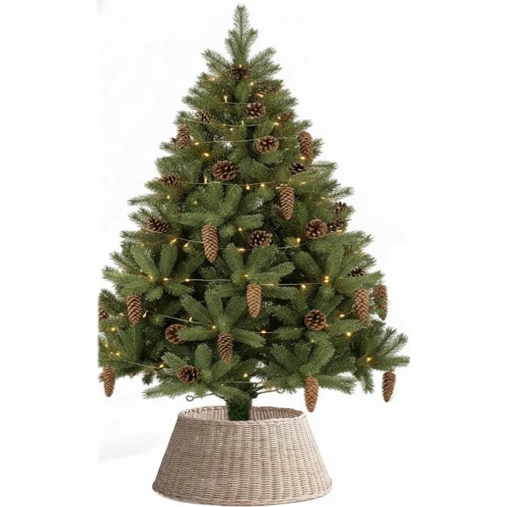 COIL Weihnachtsbaumdecke Weihnachtsbaumabdeckung, Weihnachtsbaumrock, Weihnachtsbaumständer, oval, rechteckig, Durchmesser ab 56 cm – Bild 2