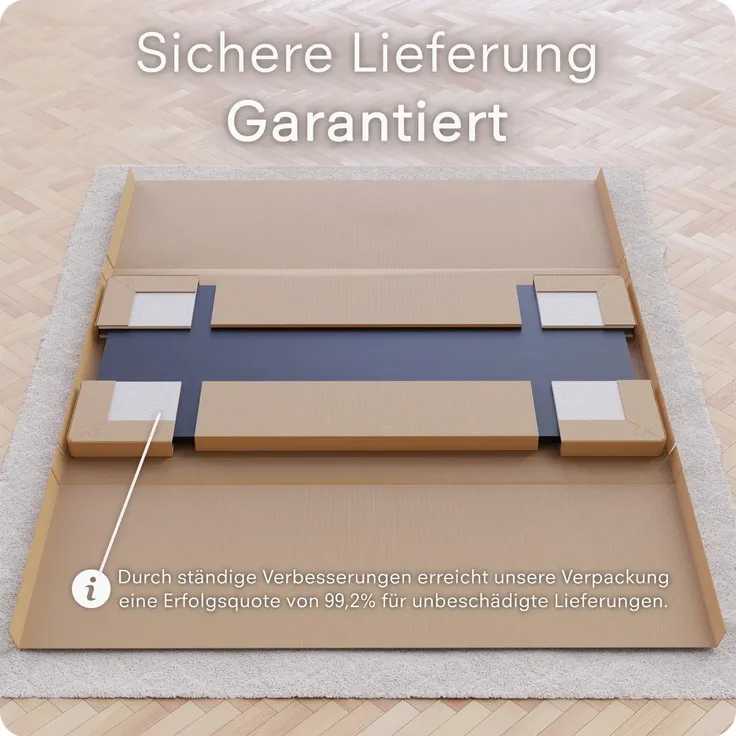 DESKSPACE Tischplatte 2,5 cm Extra-Dick – Schwarze Schreibtischplatte 140×70 cm, Ideal für höhenverstellbare Schreibtische, robust & langlebig – Bild 6