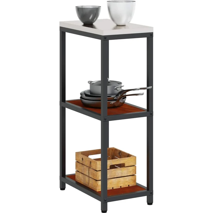 vidaXL Küchenaufbewahrung mit Regal Rostig 60 x 50 x 92 cm Stahl 874981 – Bild 2