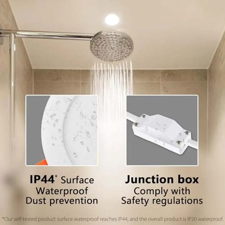 LVWIT LED Einbaustrahler 230V, Ultraschlanke 6W Deckenspots Spotlight Einbauleuchten LED Spot, Warmweiß 3000K Neutralweiß 4000K Kaltweiß 6500K, Deckenspots für Badezimmer, Küche, Wohnzimmer, 6er Set – Bild 6