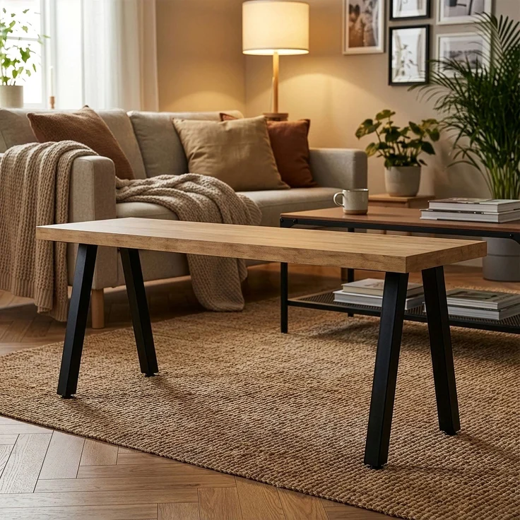 Tischgestell 2er Set Heustreu 45x40cm Schwarz [en. casa] – Bild 3