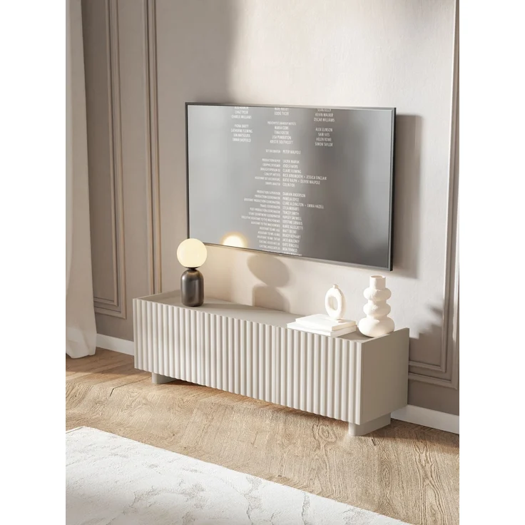 Selsey ‘Fiorra’ TV-Lowboard 3-türig, Greige ca. 49 x 144 x 38 cm – Bild 2