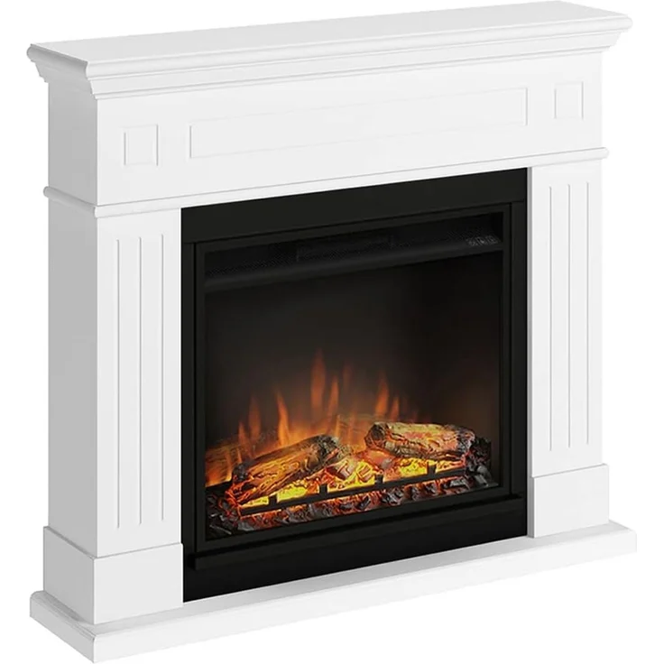 TAGU Larsen Elektrokamin mit PowerFlame Reinweiß, 110cm – Bild 1
