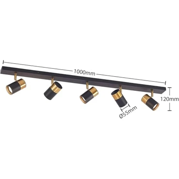 Arcchio Deckenstrahler Evaro, Metall, Schwarz IP20, 5 x 8 W LED – Bild 4