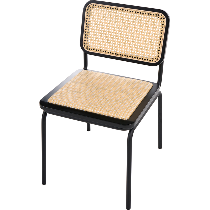 Esszimmerstuhl 2er Set CORVALLIS Polyrattan Schwarz – Bild 7