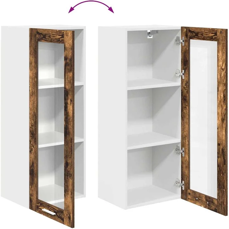 vidaXL Hängeschrank Geräucherte Eiche 40 x 31 x 100 cm Holzwerkstoff 884382 – Bild 10