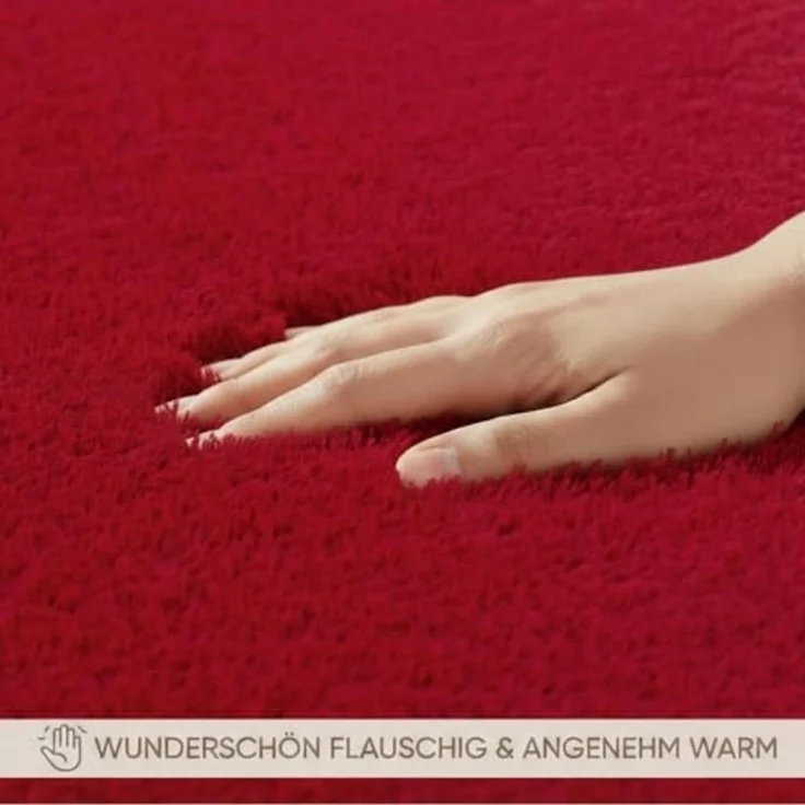Jimri Teppich Lotus Wohnzimmer Teppich Einfarbig Kurzflor Läufer Uni, Läufer, Wohnzimmer Teppich Einfarbig Kurzflor Läufer – Bild 6