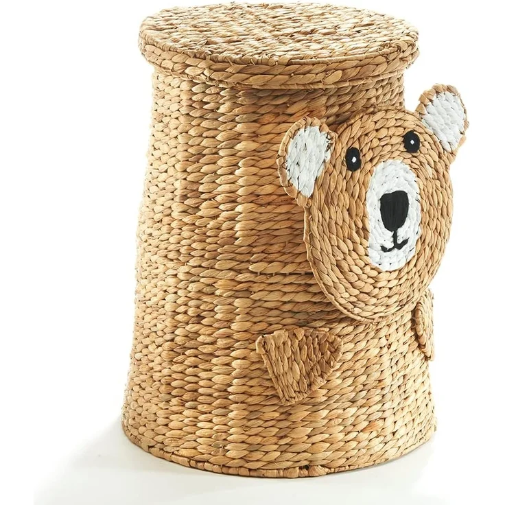 Kobolo Wäschekorb Aufbewahrung Korb BEAR - Wasserhyazinthe - natur – Bild 2