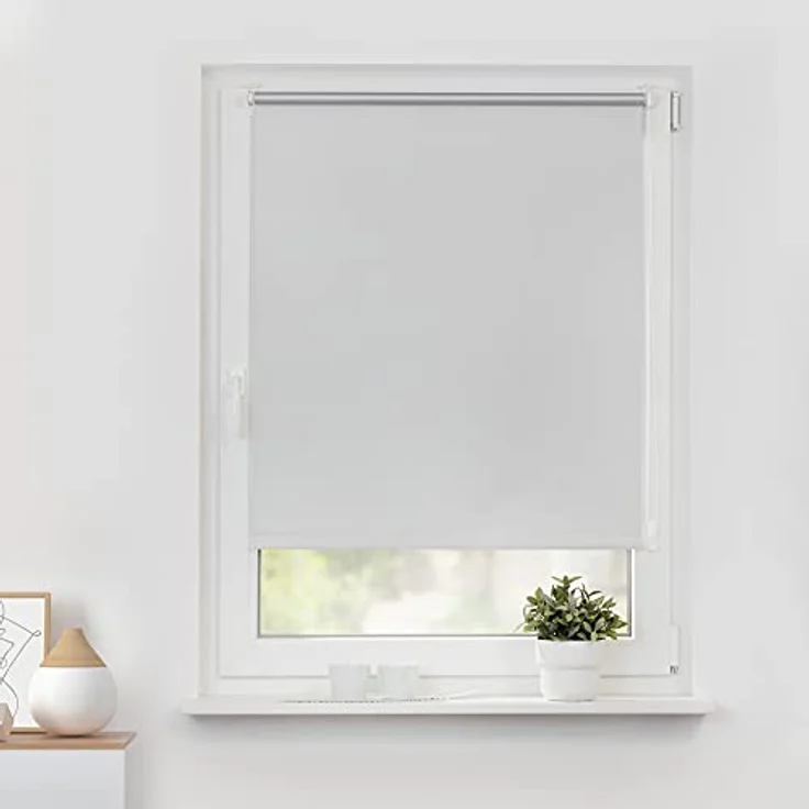 Lichtblick Sonnenschutzsysteme GmbH Thermo-Rollo Vancouver 80 cm x 220 cm (BxL) Weiß Verdunkelnd & Thermofunktion; Klemm- und schraubbar; Energiesparend – Bild 3