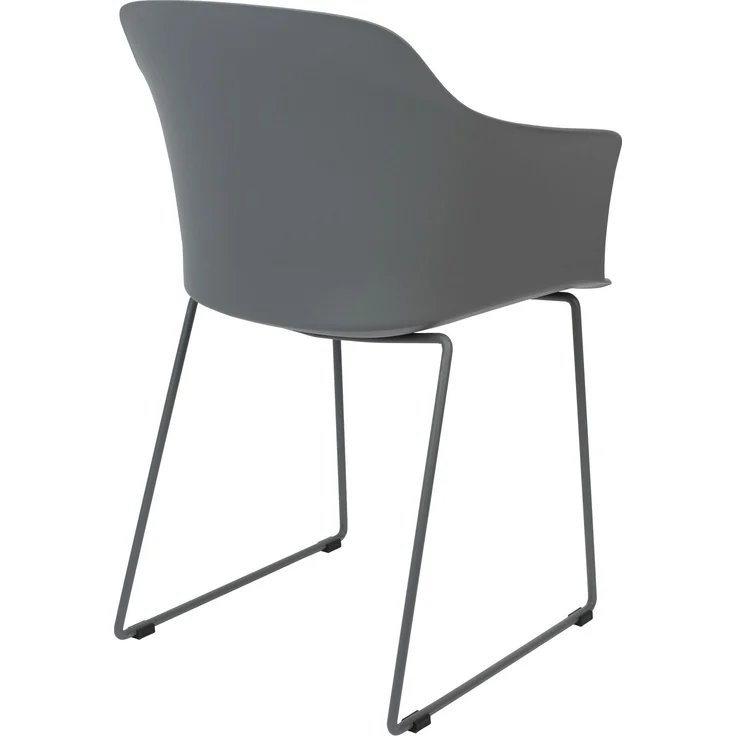 Sessel Tango im 2er-Set, Grau mit Stahlgestell für das Wohnzimmer 58x54x81,5 cm – Bild 7