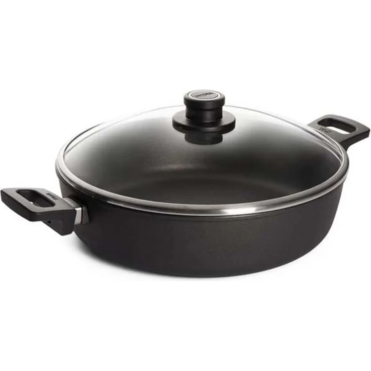 WOLL Nowo Titanium Induction Guss‑Kasserolle 33,5 x 9,5 x 33,5 cm/ 5,5 L Titan‑Diamantversiegelung Guss‑Aluminium Induktionsboden abnehmbare Griffe alle Herdarten bis 300 °C spülmaschinenfest – Bild 2