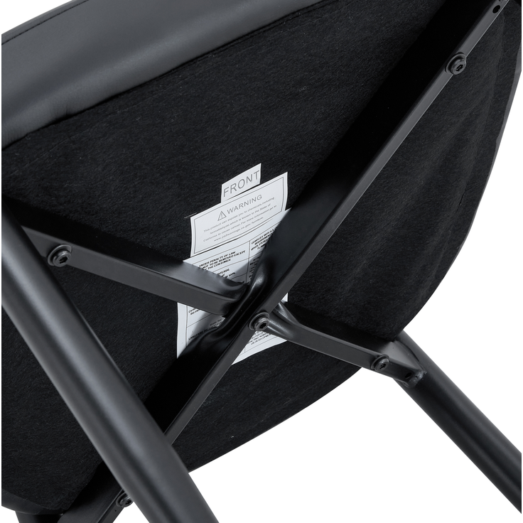 Essgruppe mit rundem Tisch Ø 100x76 cm, Glasablage und PU-Sitzen, Schwarz – Bild 7
