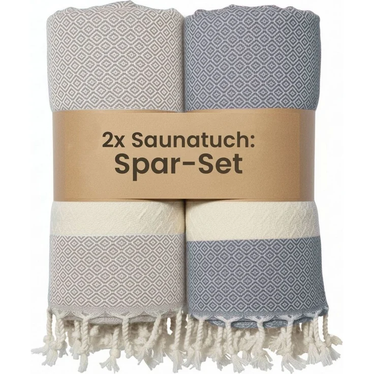 furora HOLIDAY Saunatuch Saunahandtuch Saunatuch Damen + Herren, Hamamtuch groß 100x200 XXL – Bild 1