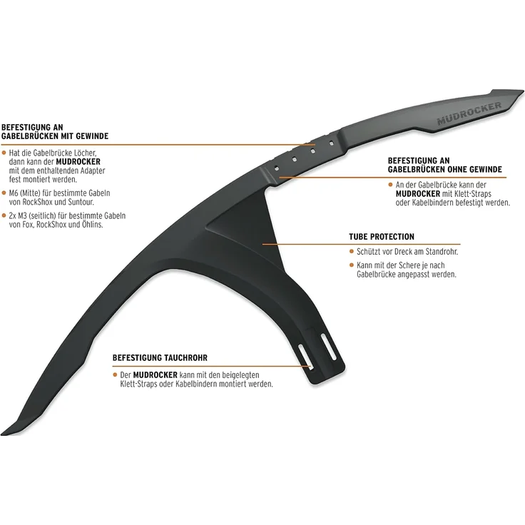 SKS VR-Steckblech Mudrocker front, 27.5"-29", schwarz – Bild 3