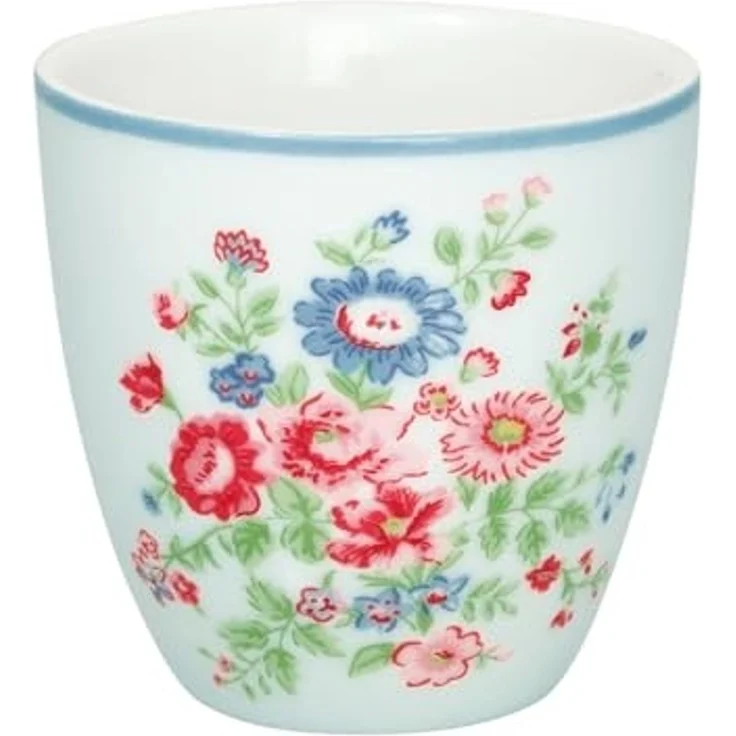 Greengate Becher Ailis Mini Latte Cup pale blue 0,13 l, Steingut – Bild 1