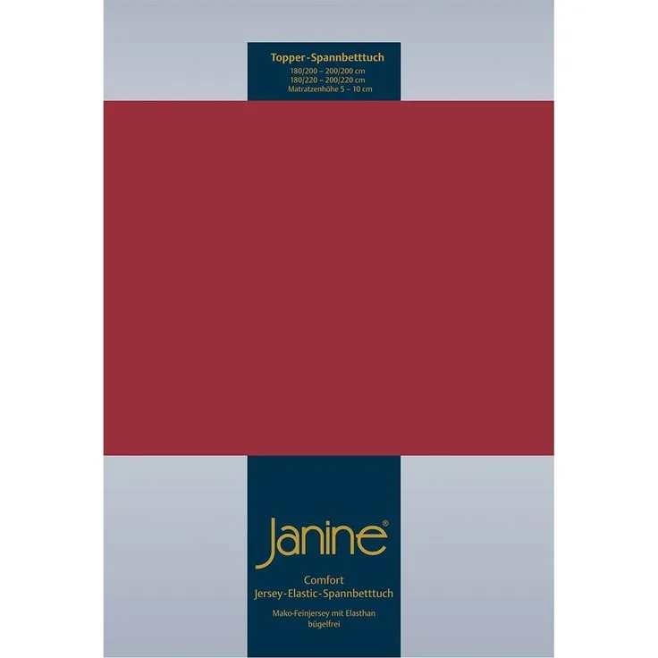 Janine Elastic-Jersey Topper 150x200 granat
