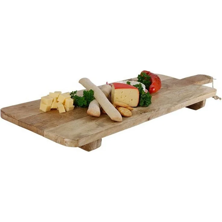 XL Holz-Servierbrett 100x28cm Holzplatte Servierplatte Buffetbrett Schneidebrett