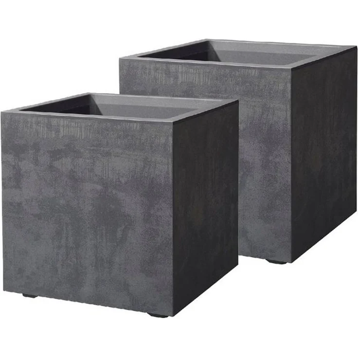 Kreher Pflanzkübel 'Millennium' aus Kunststoff 80 Liter, eckig, 2 Stück (Farbe wählbar) – Bild 4
