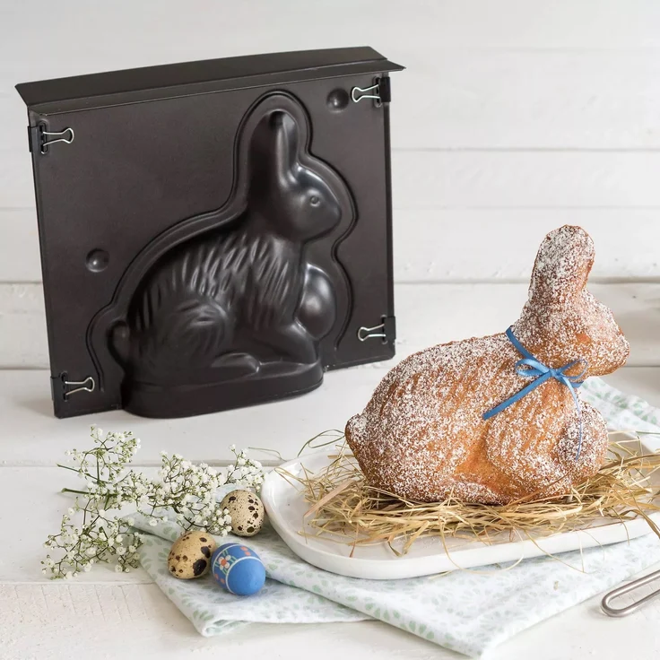 Zenker Vollbackform Hase für Ostern  600 ml Füllvolumen  3D Kuchenform mit Antihaftbeschichtung mit Osterhase als Motiv zum backen  Leckere Deko in Osterhasenform – Bild 2