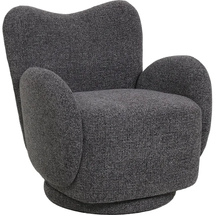 LC Home Sessel »Vegas« Webstoff dunkelgrau – drehbarer Polstersessel & Relaxsessel mit Armlehnen