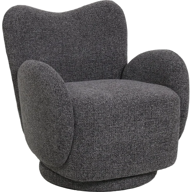 LC Home Sessel »Vegas« Webstoff dunkelgrau – drehbarer Polstersessel & Relaxsessel mit Armlehnen – Bild 1